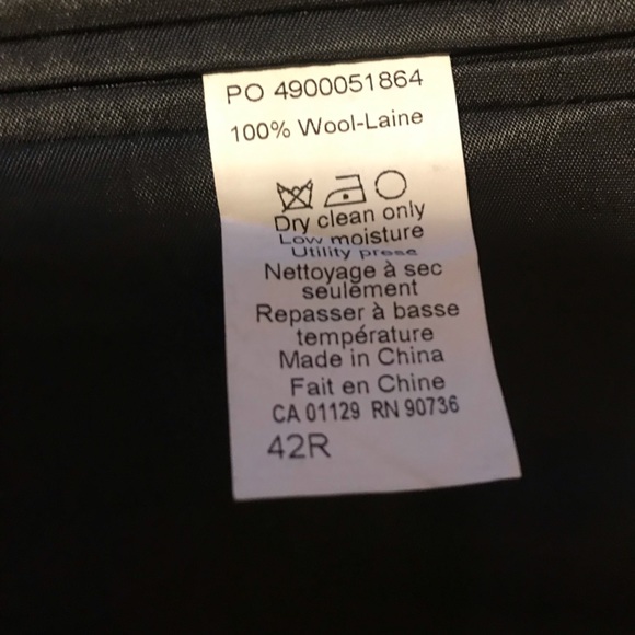 Like new 2 piece suit pants are 38 waist 30 length - Picture 2 of 4